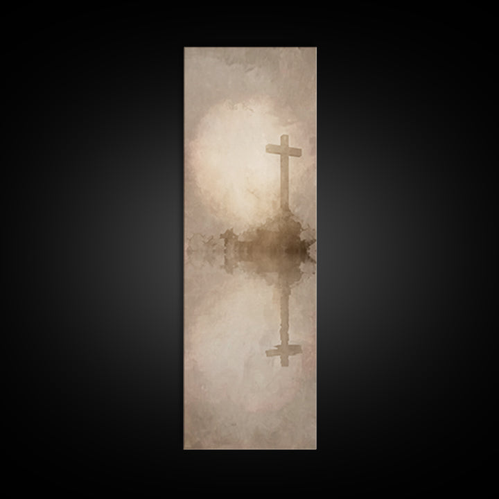 Rise Of Salvation, Framed Canvas Print, Christian Wall Art, Christian Art Canvas, Narrow Art, Minimalist Christian Art, Christmas Art