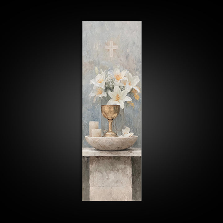 Sanctuary Of Peace – Framed Canvas Print – Narrow Art – Christian Wall Art – Christian Art Canvas – Christian Paintings – Christian Decor