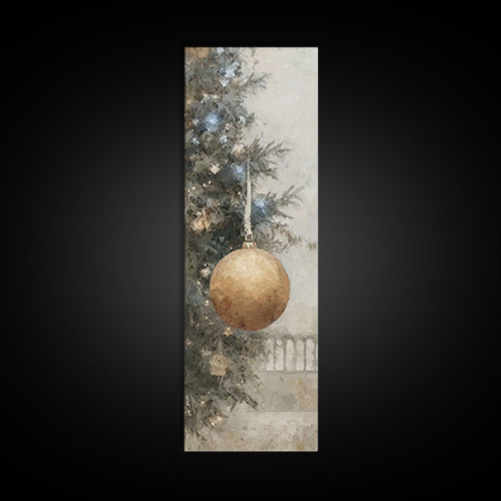 Winter Star Harmony – Framed Canvas Print – Narrow Art – Christmas Wall Art – Christmas Art Prints – Christian Christmas Art – Christmas Ca