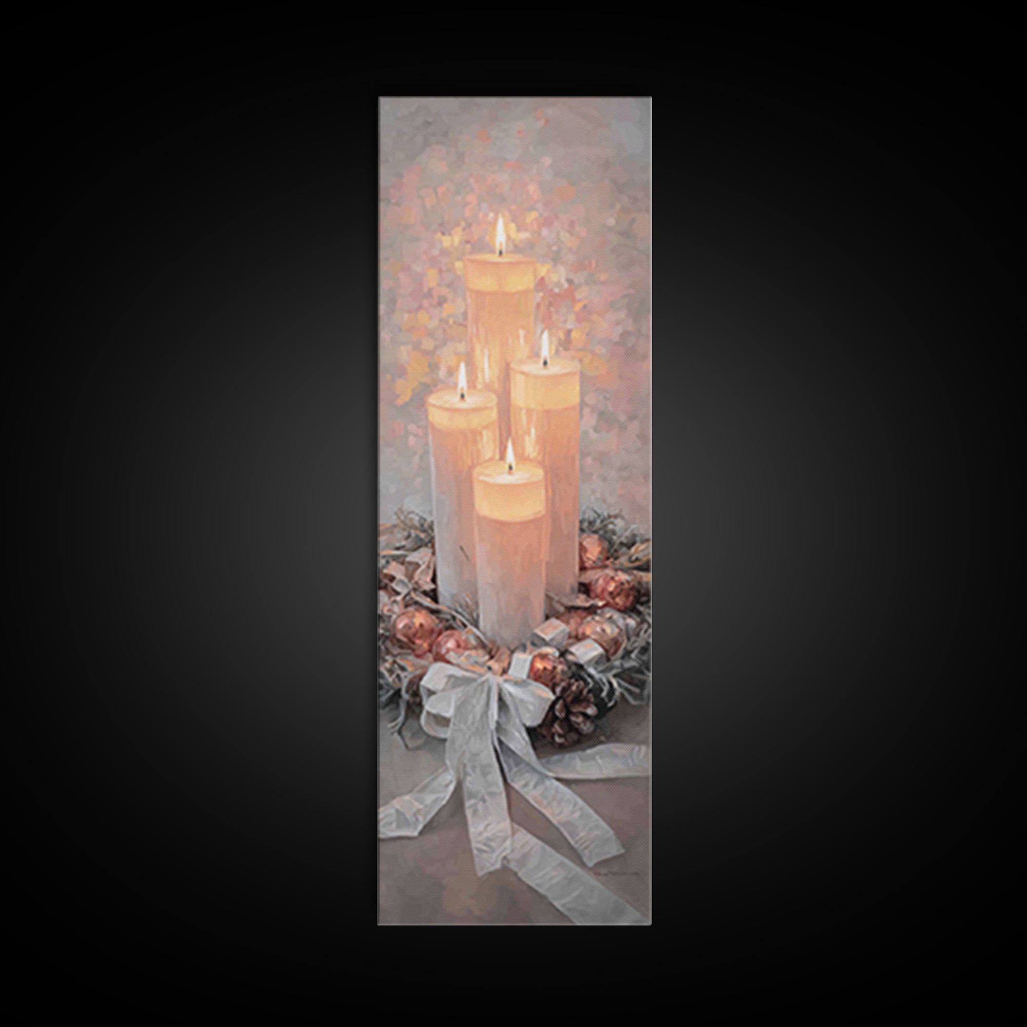 Advent Candle Peace – Framed Canvas Print – Christmas Art – Christian Wall Art – Skinny Art – Christian Art Canvas – Christian Christmas De