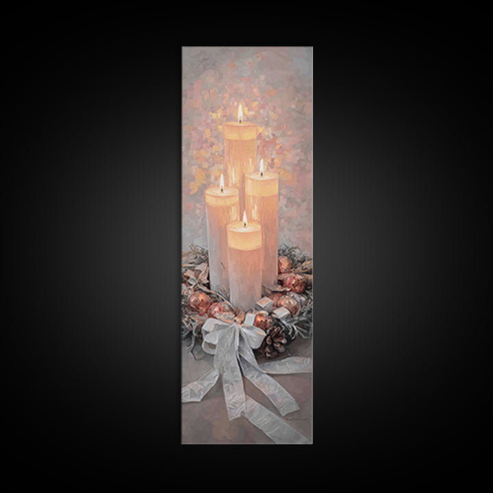 Advent Candle Peace – Framed Canvas Print – Christmas Art – Christian Wall Art – Skinny Art – Christian Art Canvas – Christian Christmas De
