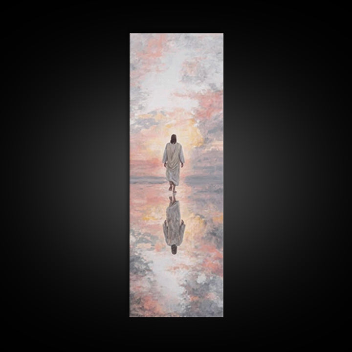Sunrise Messiah, Framed Canvas Print, Tall Narrow Wall Art, Jesus Art Print, Christian Art Canvas, Christian Painting