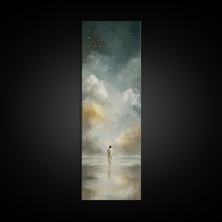 Horizon Of Peace, Framed Canvas Print, Tall Skinny Art Print, Christian Art Canvas, Christian Gift Ideas, Modern Christian Art