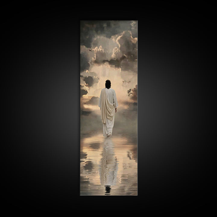 Dawn Of Mercy – Framed Canvas Print – Christian Wall Art – Jesus Painting – Christian Art Canvas – Tall Skinny Art Print – Christian Christ