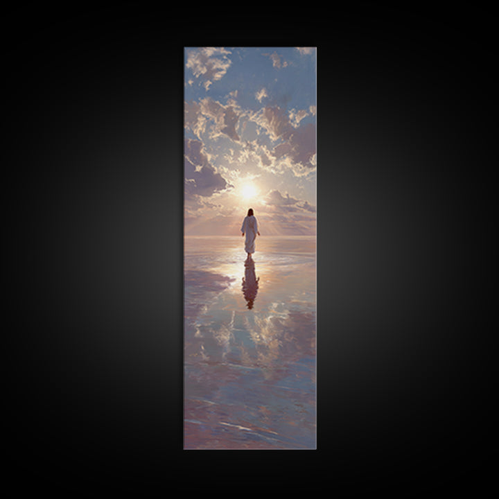 Heaven’s Radiance – Framed Canvas Print – Christian Wall Art – Jesus Art Print – Christian Art Canvas – Tall Narrow Wall Art – Christmas Ar
