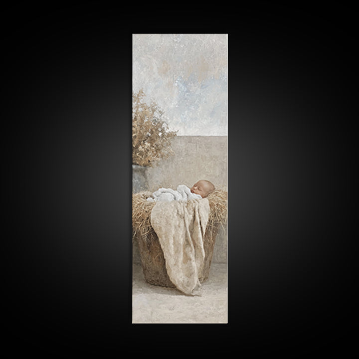Starborn Blessing – Framed Canvas Print – Christian Art – Christmas Art – Christian Art Canvas – Tall Skinny Art Print – Christian Christma