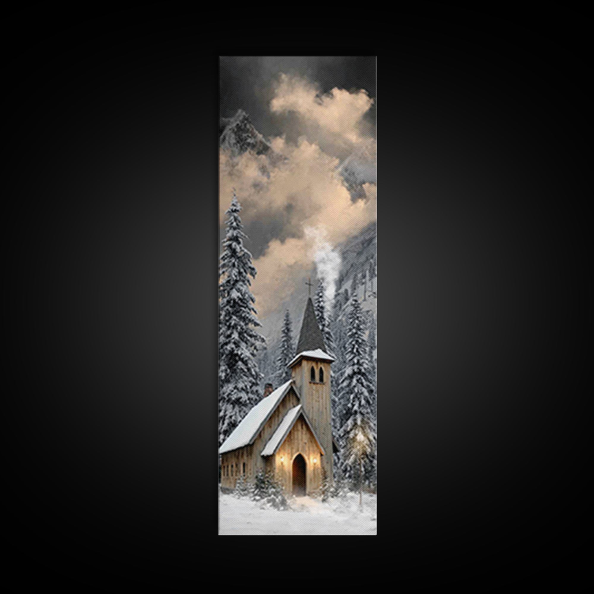 Nativity Grace – Framed Canvas Print – Christian Art Canvas – Christian Christmas Art – Tall Skinny Art Print – Christmas Wall Art – Christ