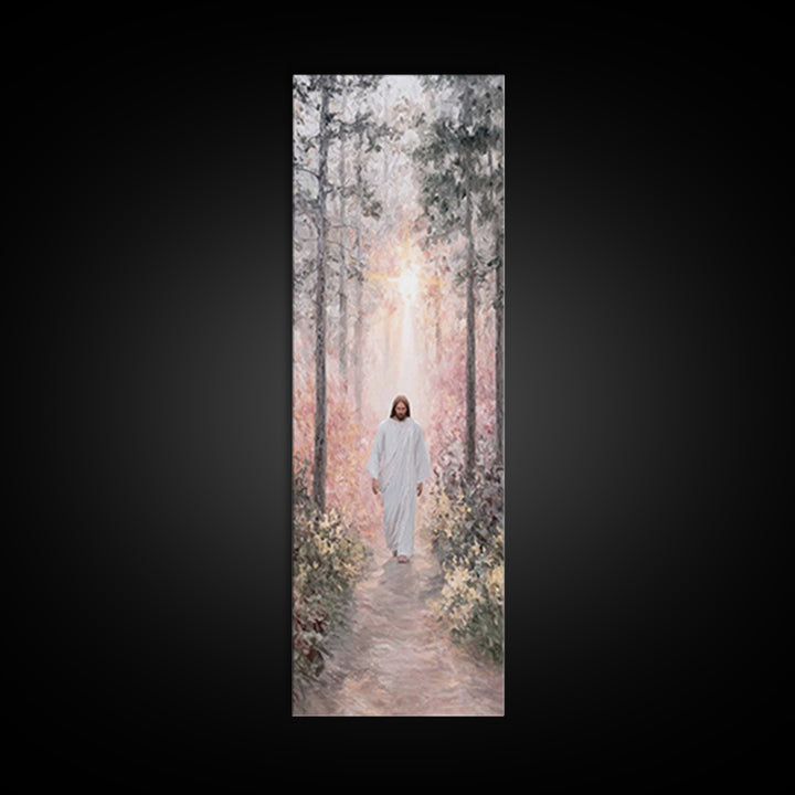 Heavenly Summit Path, Framed Canvas Print, Tall Narrow Wall Art, Christian Painting, Christian Art Canvas, Moody Christian Art, Christian D