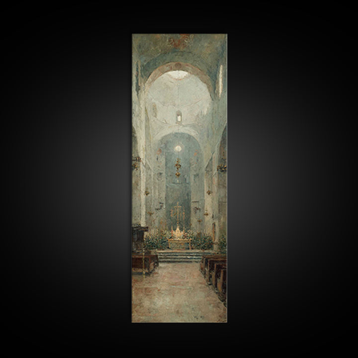 Sanctuary Of Light – Framed Canvas Print – Tall Narrow Wall Art – Christian Wall Art – Christian Art Canvas – Christmas Art – Christian Dec