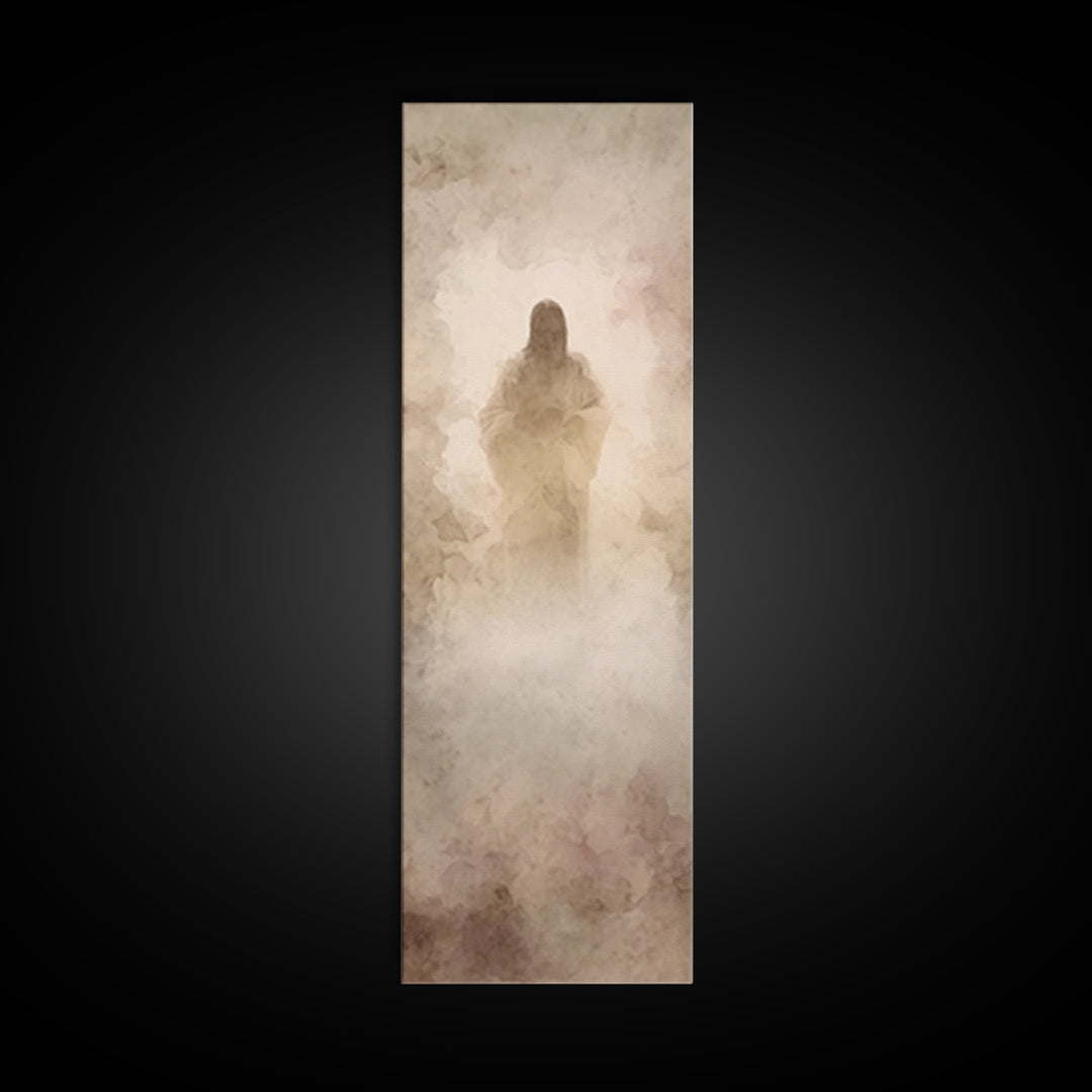 Heavenly Dawn Mercy – Framed Canvas Print – Christian Wall Art – Christian Art Canvas – Jesus Painting – Tall Narrow Wall Art – Faith Art