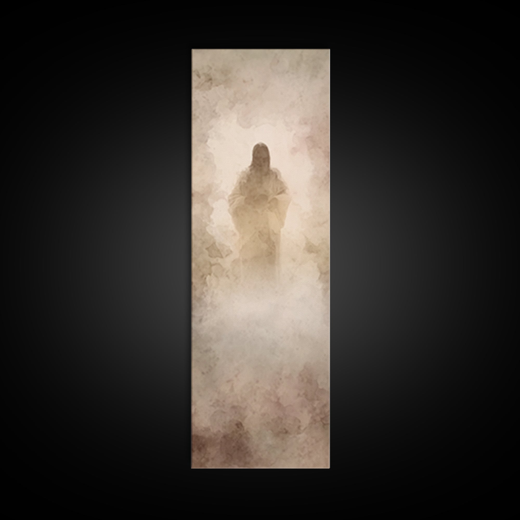 Heavenly Dawn Mercy – Framed Canvas Print – Christian Wall Art – Christian Art Canvas – Jesus Painting – Tall Narrow Wall Art – Faith Art