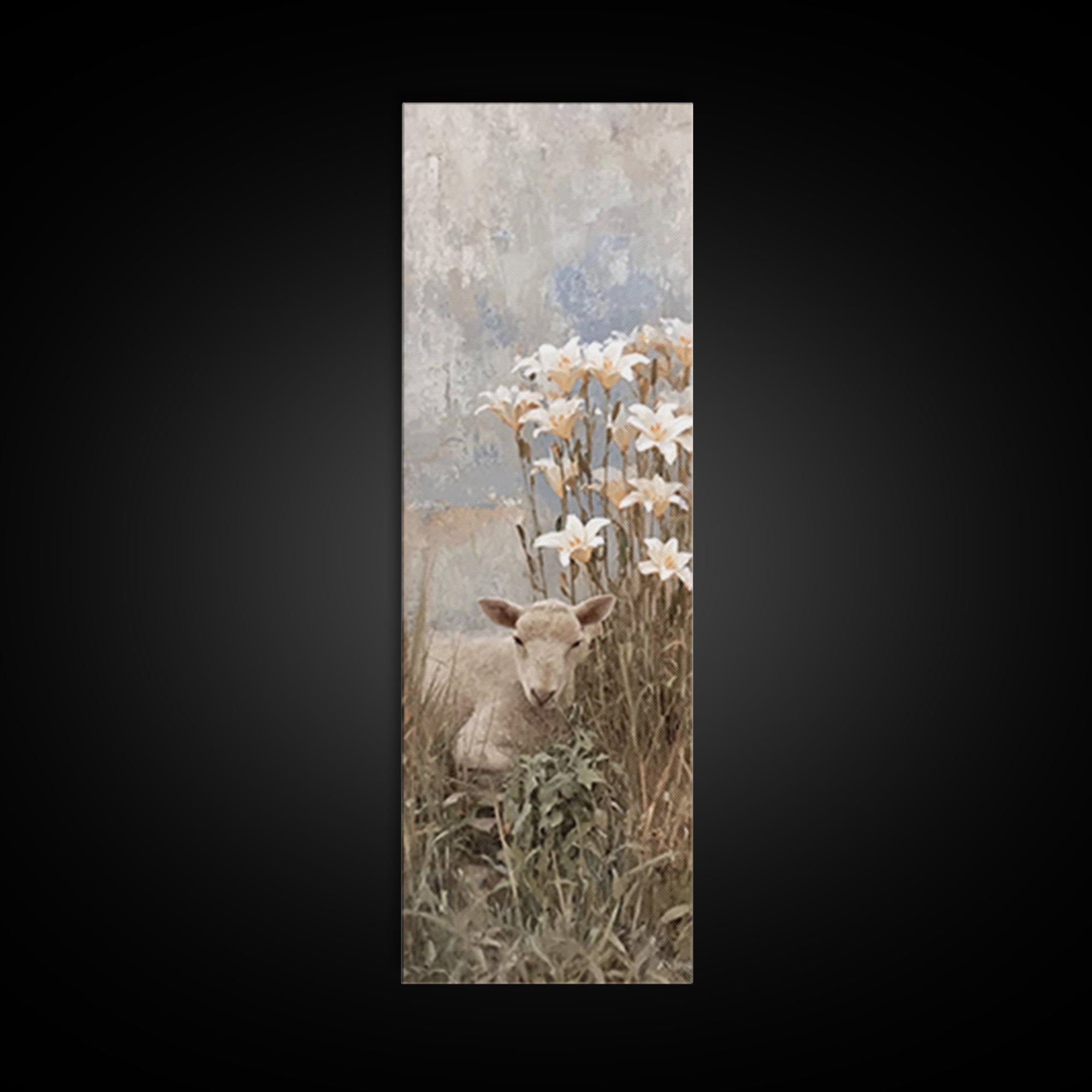 Gentle Morning Light – Framed Canvas Print – Tall Narrow Wall Art – Christian Art Canvas – Christian Painting – Christian Wall Art – Faith