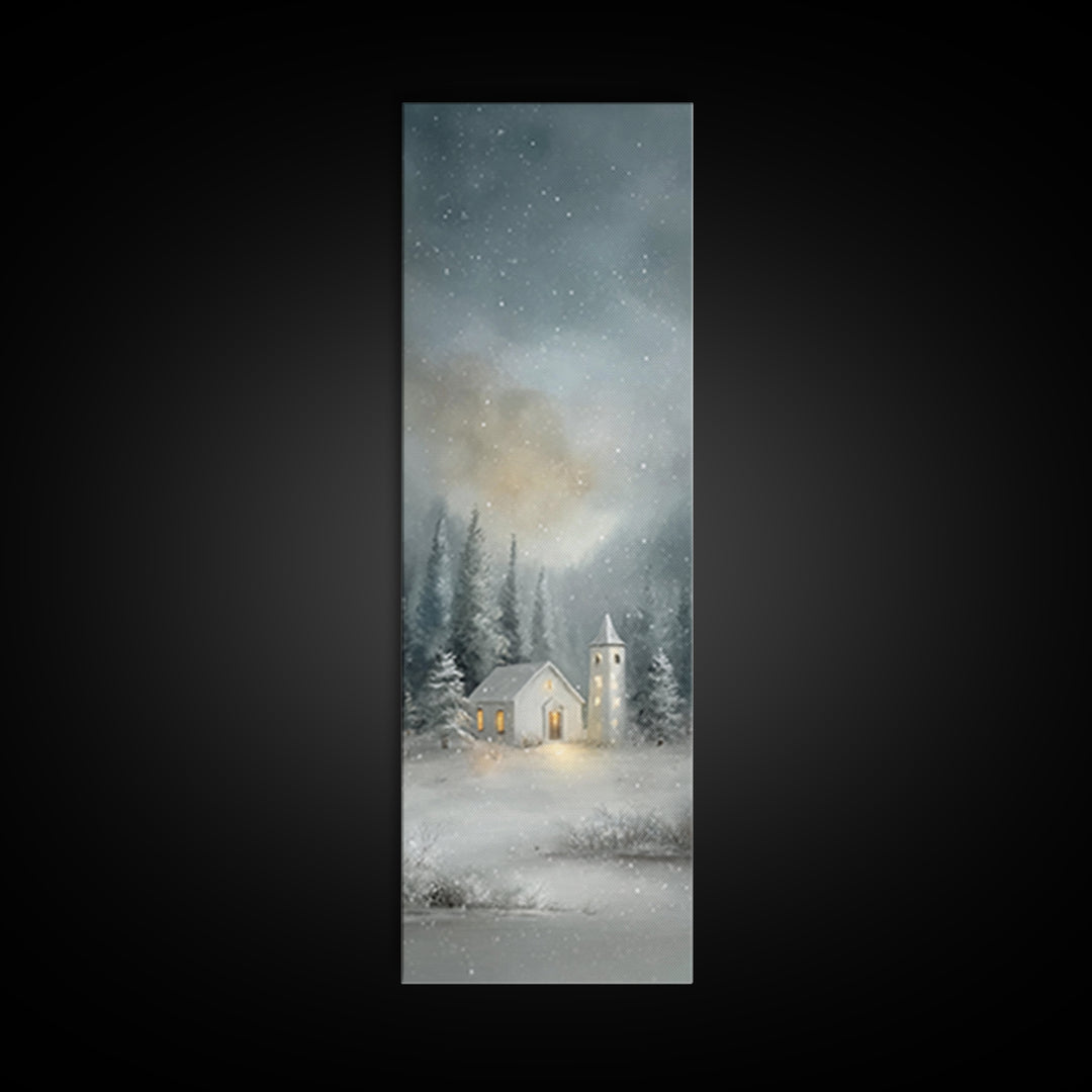 Winter Haven Grace | Framed Canvas Print | Narrow Art | Christian Art Canvas | Framed Christmas Art | Christian Wall Art | Christmas Art Pr