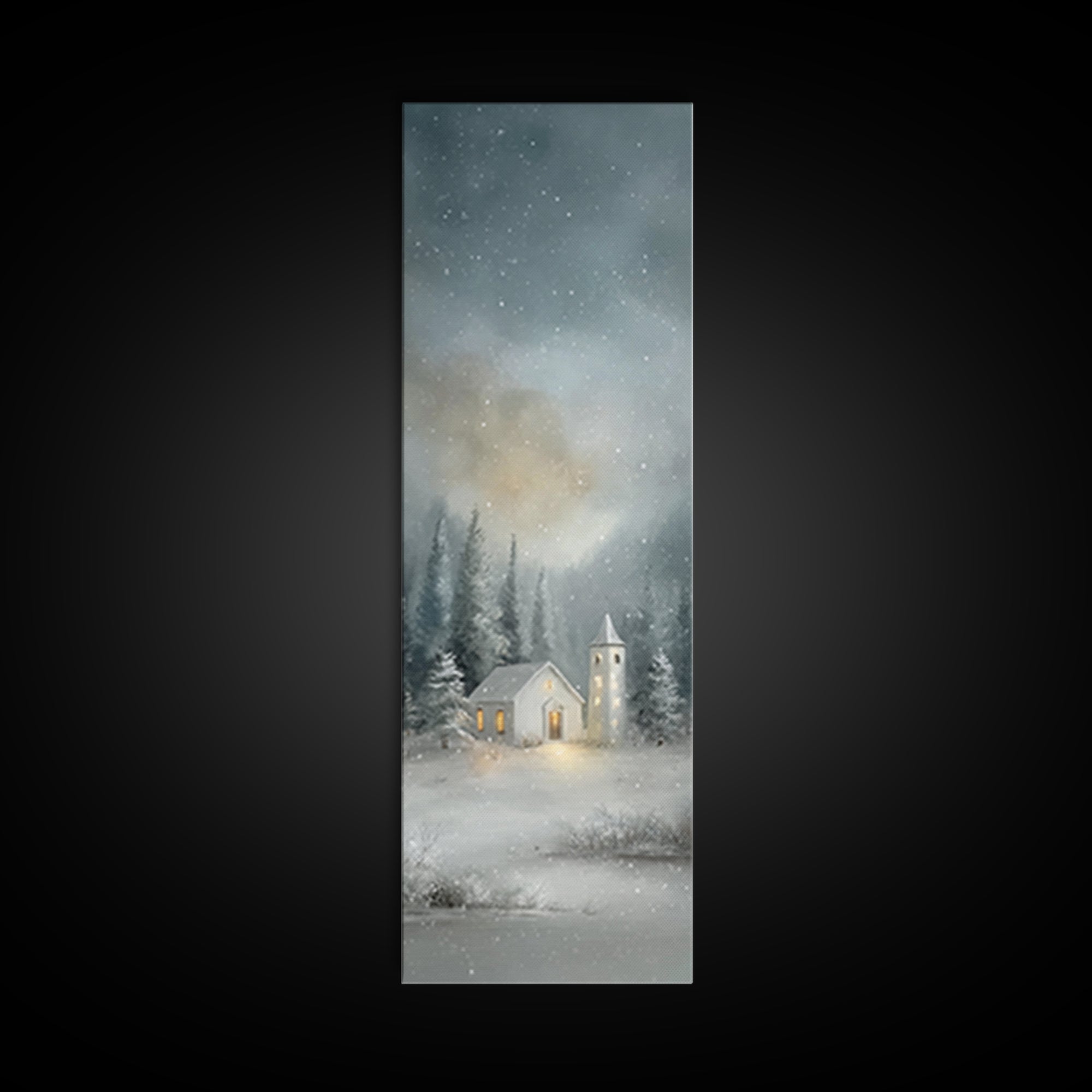 Winter Haven Grace | Framed Canvas Print | Narrow Art | Christian Art Canvas | Framed Christmas Art | Christian Wall Art | Christmas Art Pr