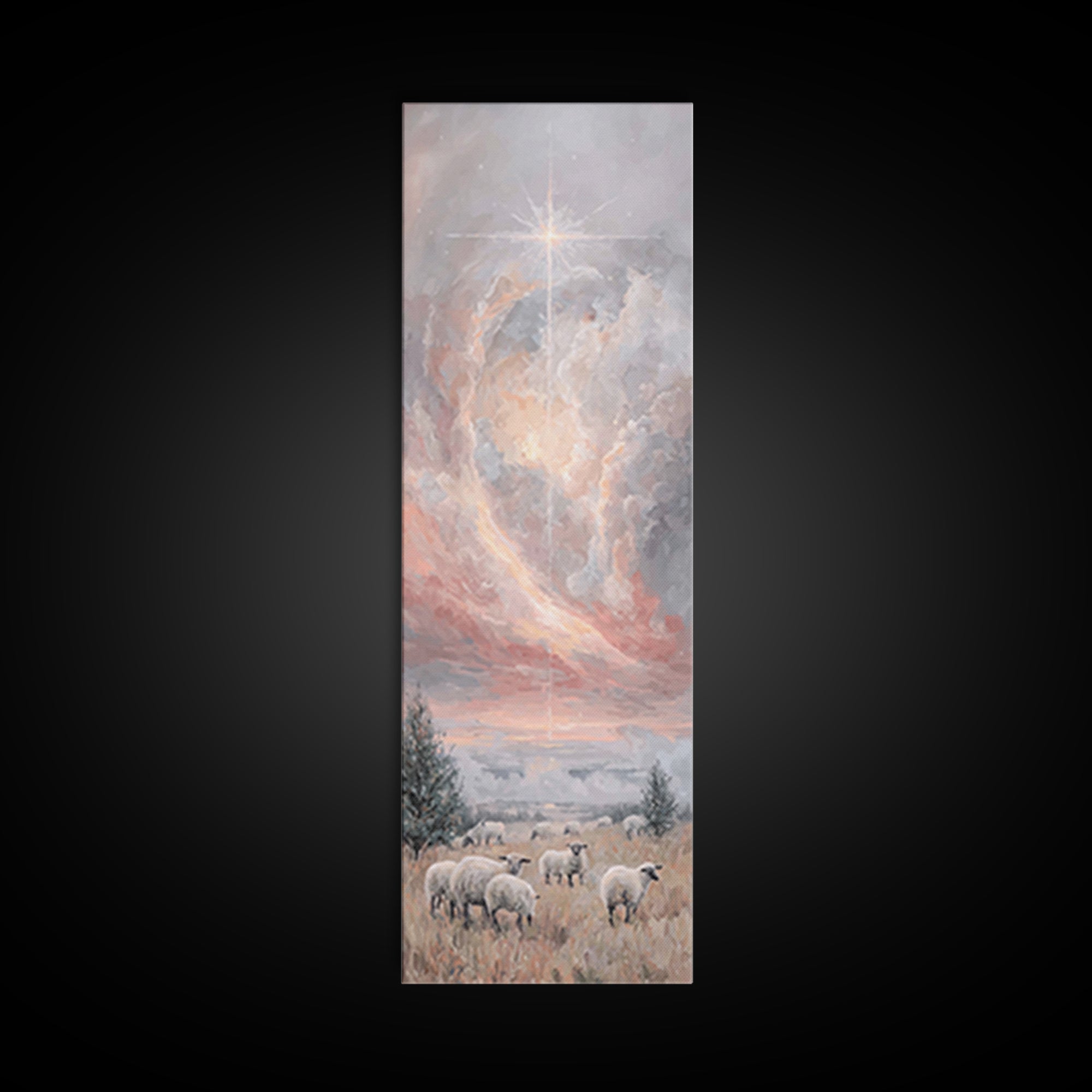 Star Of Promise – Framed Canvas Print – Christian Wall Art – Christmas Art – Christian Art Canvas – Skinny Art – Christian Christmas Decor