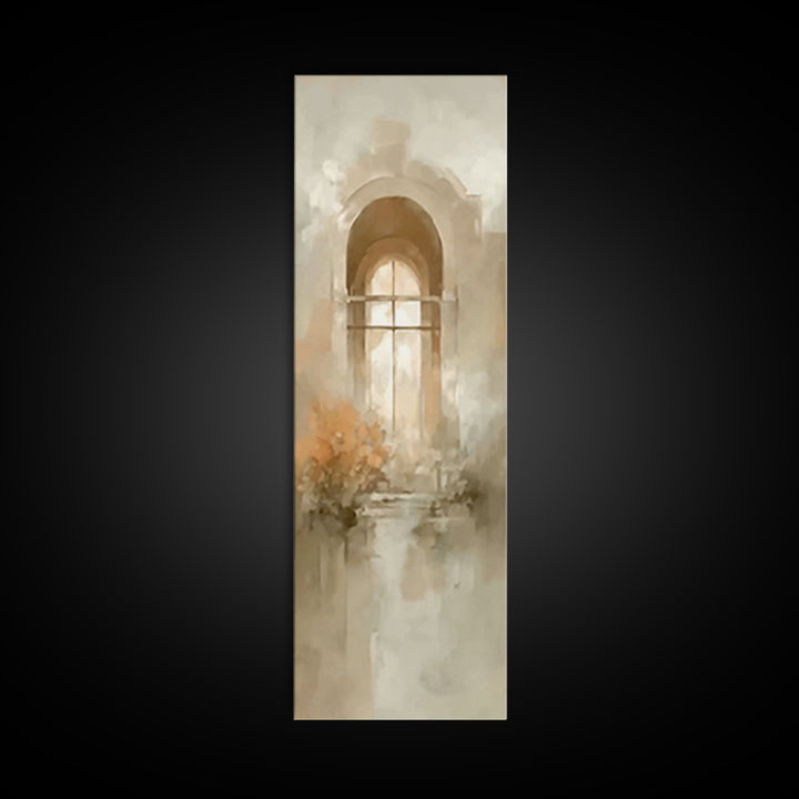 Cross Of Stillness | Framed Canvas Print | Minimalist Christian Art | Christian Wall Art | Christian Art Canvas | Tall Skinny Art Print | C
