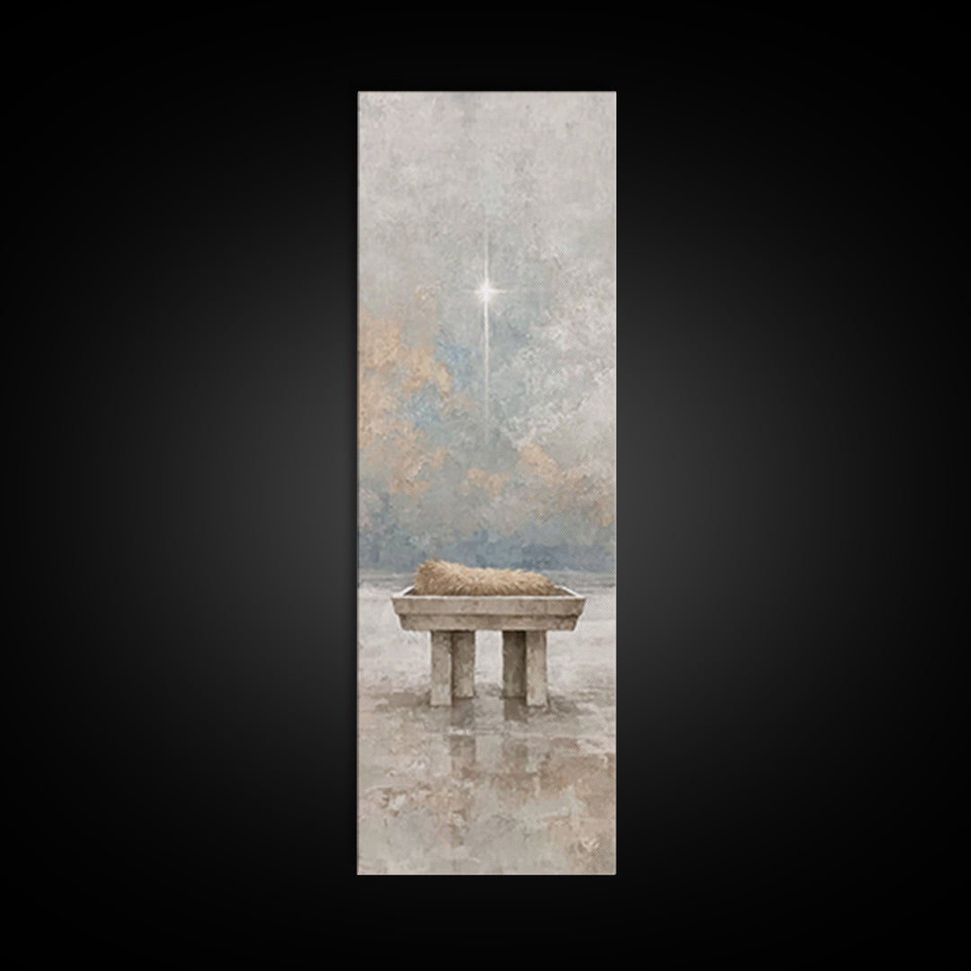 Radiant Nativity Hope – Framed Canvas Print – Christian Wall Art – Christmas Art – Christian Christmas Art – Bible Art – Jesus Painting – C