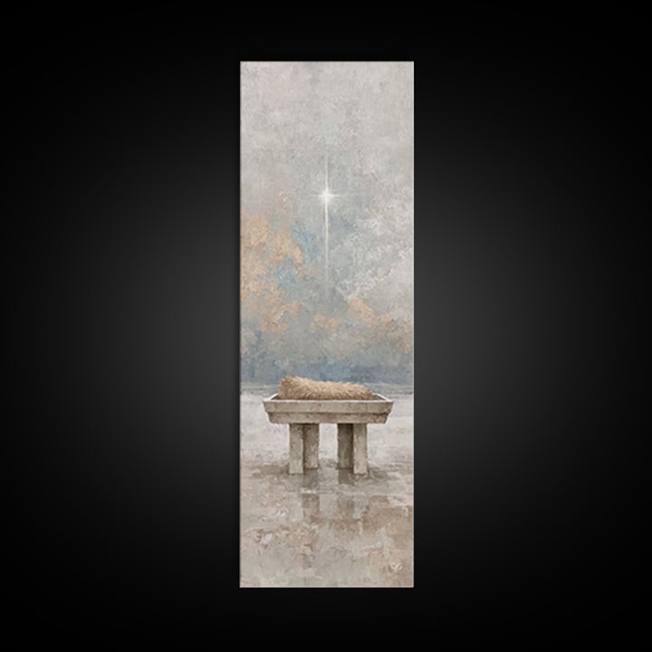 Radiant Nativity Hope – Framed Canvas Print – Christian Wall Art – Christmas Art – Christian Christmas Art – Bible Art – Jesus Painting – C