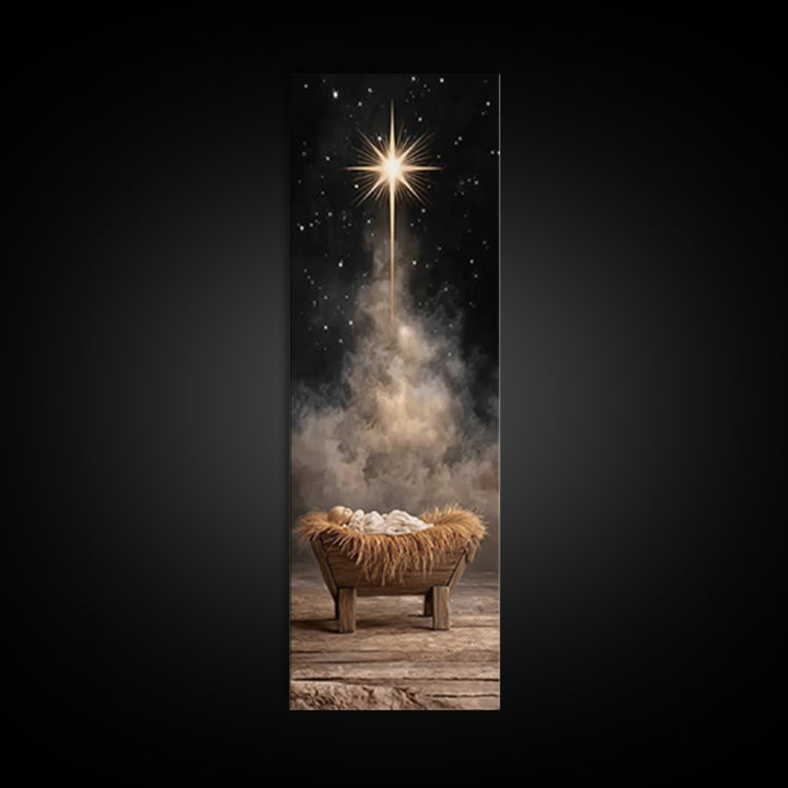 Guiding Star Promise – Framed Canvas Print – Christmas Art – Jesus Painting – Christian Art Canvas – Christian Christmas Art – Bible Art –
