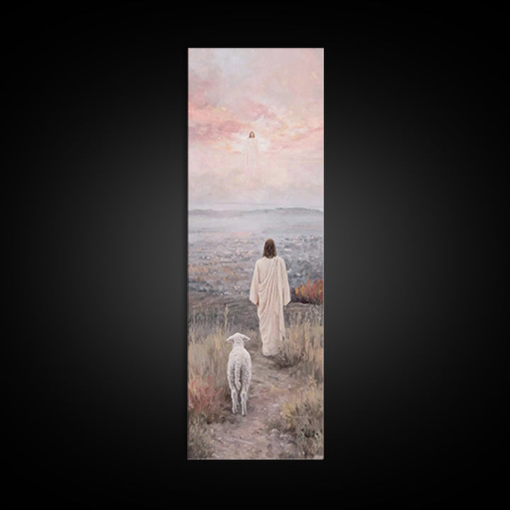 The Shepherd’s Path – Framed Canvas Print – Bible Art – Christian Wall Art – Jesus Painting – Christian Christmas Art – Christian Art Canva