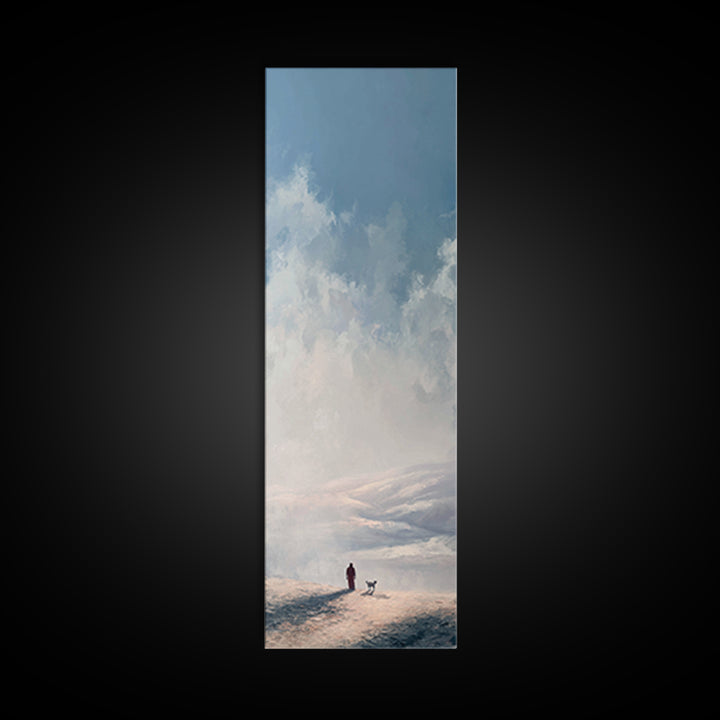 Heavenlit Journey | Framed Canvas Print | Tall Narrow Wall Art | Christian Paintings | Jesus Canvas Art | Christian Decor | Christmas Wall