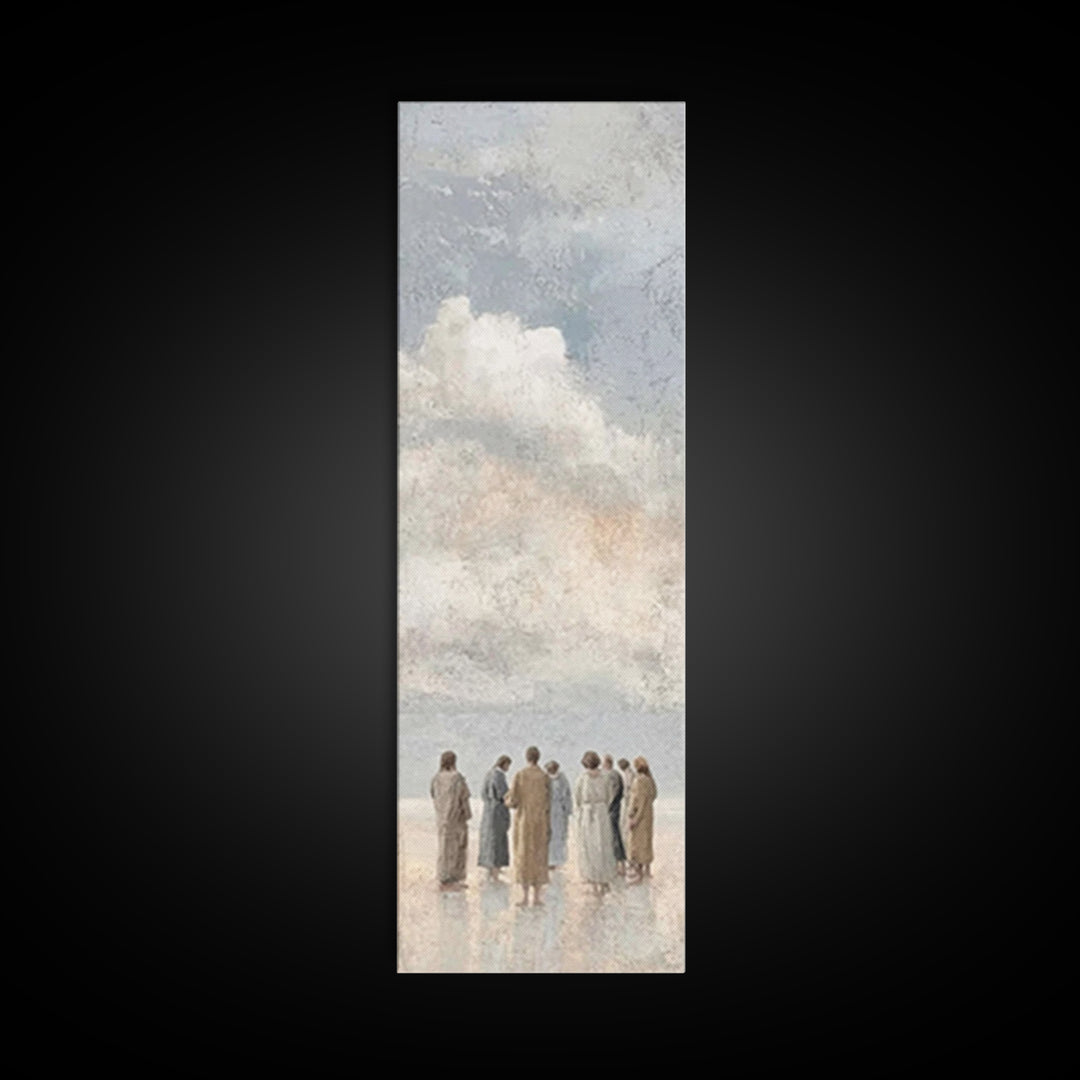 Gathered In Light – Framed Canvas Print – Tall Skinny Art Print – Christian Art Canvas – Christian Wall Art – Jesus Painting – Christian Ch