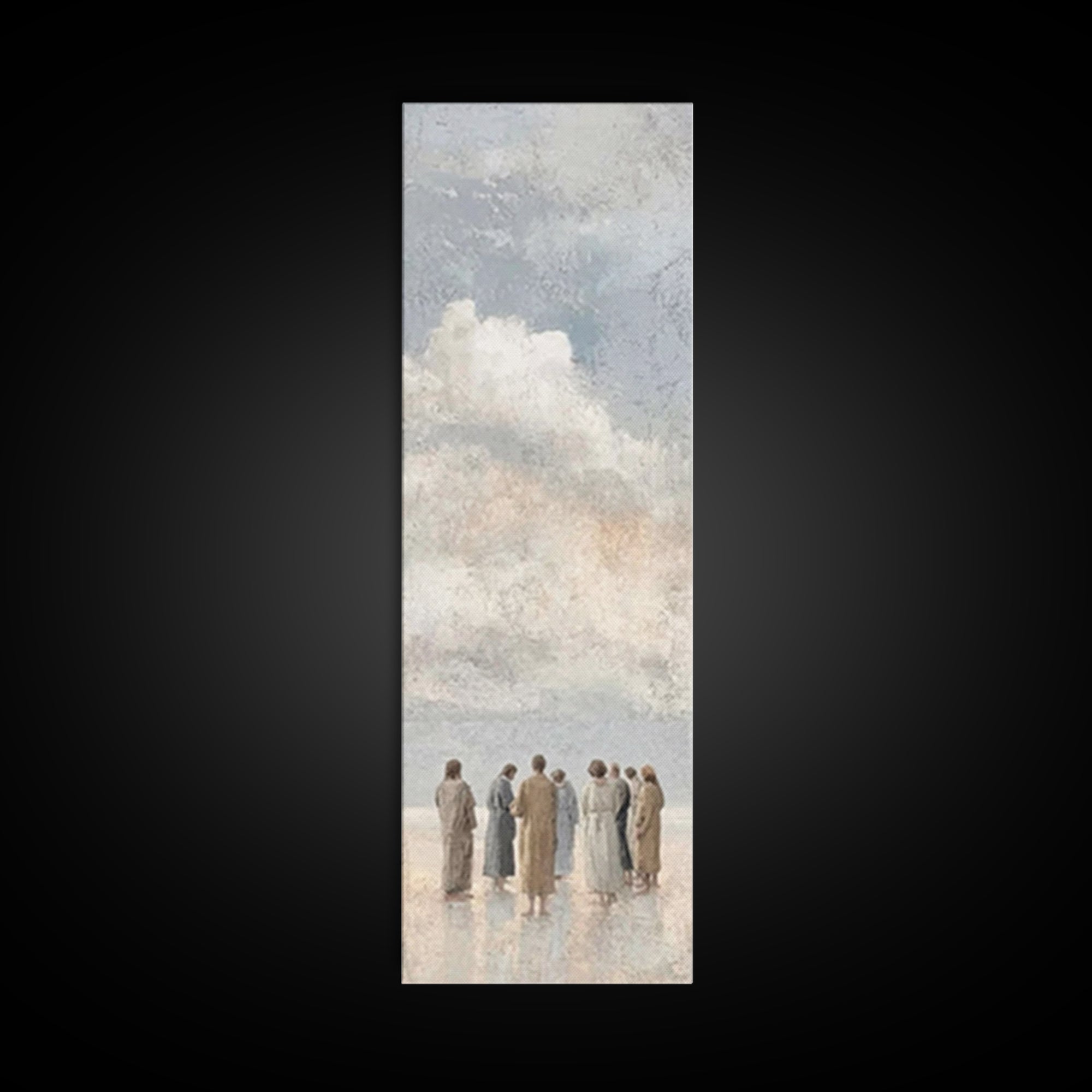 Gathered In Light – Framed Canvas Print – Tall Skinny Art Print – Christian Art Canvas – Christian Wall Art – Jesus Painting – Christian Ch