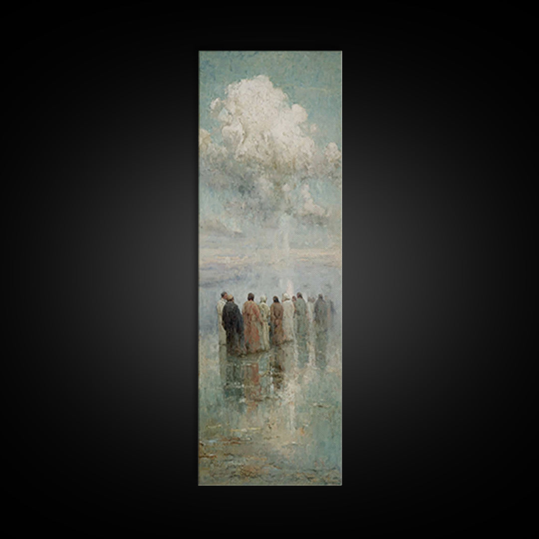 Heavenly Assembly – Framed Canvas Print – Skinny Art – Christian Art – Christian Wall Art – Christian Art Canvas – Jesus Painting – Christm
