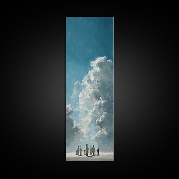 Celestial Gathering – Framed Canvas Print – Tall Narrow Wall Art – Christian Art Canvas – Christian Wall Art – Jesus Painting – Christian C