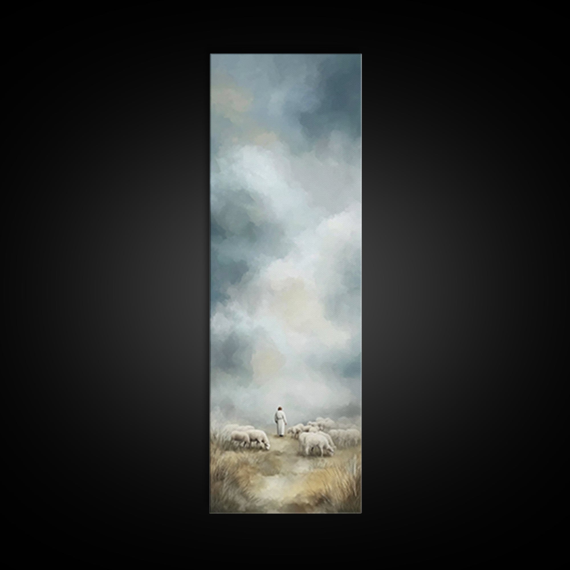 Field Of Mercy – Framed Canvas Print – Narrow Art – Christian Art Canvas – Christian Wall Art – Christian Painting – Christian Christmas Ar