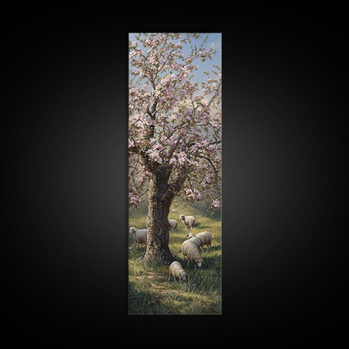 Risen Dawn Glory – Framed Canvas Print – Christian Wall Art – Tall Narrow Wall Art – Christian Art Canvas – Jesus Painting