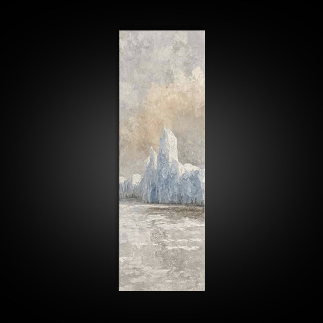 Iceberg Of Wonder | Framed Canvas Print | Christian Art | Christian Wall Art | Christian Art Canvas | Narrow Art | Christmas Art