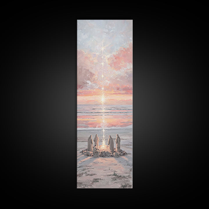 Ocean Morning Watch – Framed Canvas Print – Narrow Art – Christian Wall Art – Christian Art Work – Christmas Art