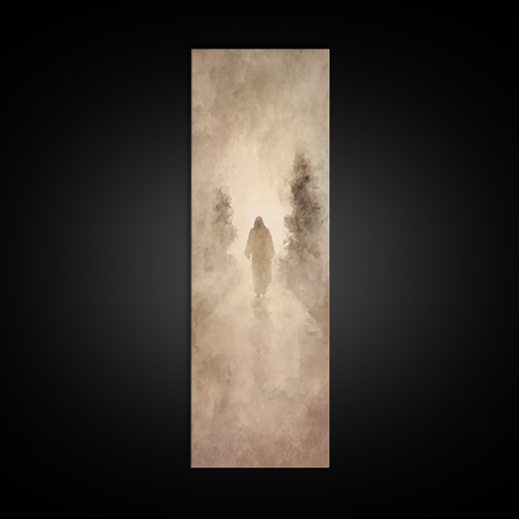 The Coming Guide – Framed Canvas Print – Christian Art – Jesus Painting – Tall Skinny Art Print – Christian Christmas Art