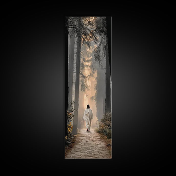 Forest Of Mercy, Framed Canvas Print, Christian Wall Art, Jesus Painting, Tall Narrow Wall Art, Christian Art Canvas, Christian Christmas A