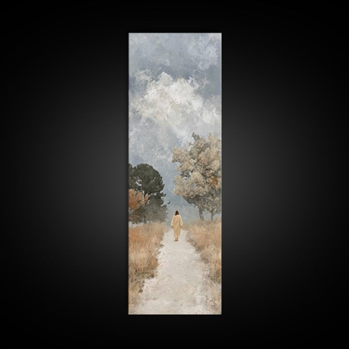 Heavenlit Journey – Framed Canvas Print – Christian Wall Art – Christian Art Canvas – Tall Narrow Wall Art – Christian Art – Jesus Painting