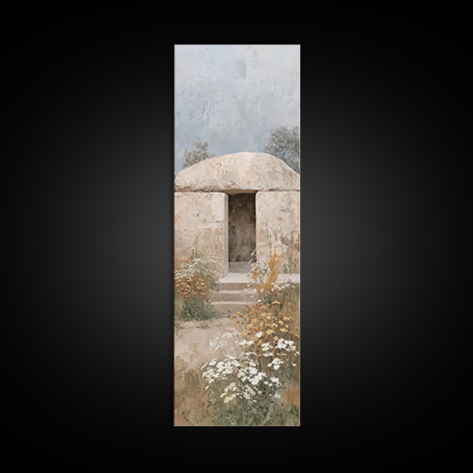 Open Tomb Glory – Framed Canvas Print – Christian Wall Art – Christian Christmas Art – Jesus Painting – Skinny Art – Christian Art Canvas