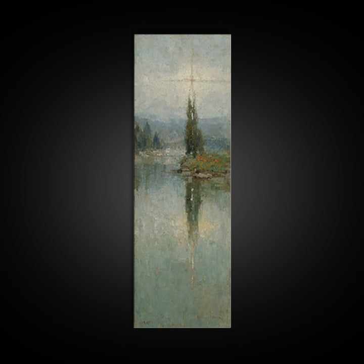 Skyward Grace – Framed Canvas Print – Christian Art Painting – Christmas Art – Narrow Art – Christian Wall Art – Subtle Christian Art – Chr