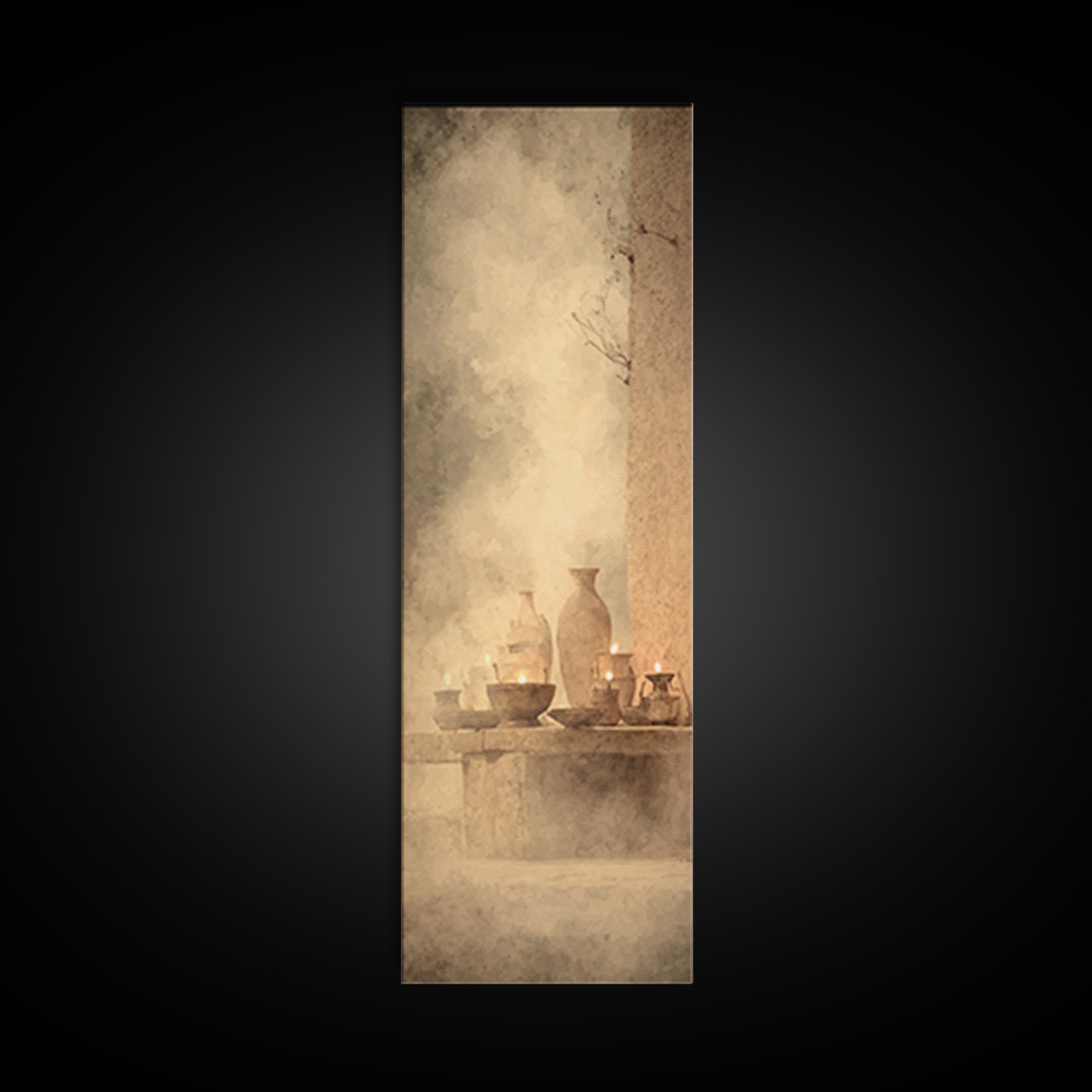 Midnight Passage – Framed Canvas Print – Tall Narrow Wall Art – Christian Art – Moody Christian Art – Christian Wall Art – Christmas Art