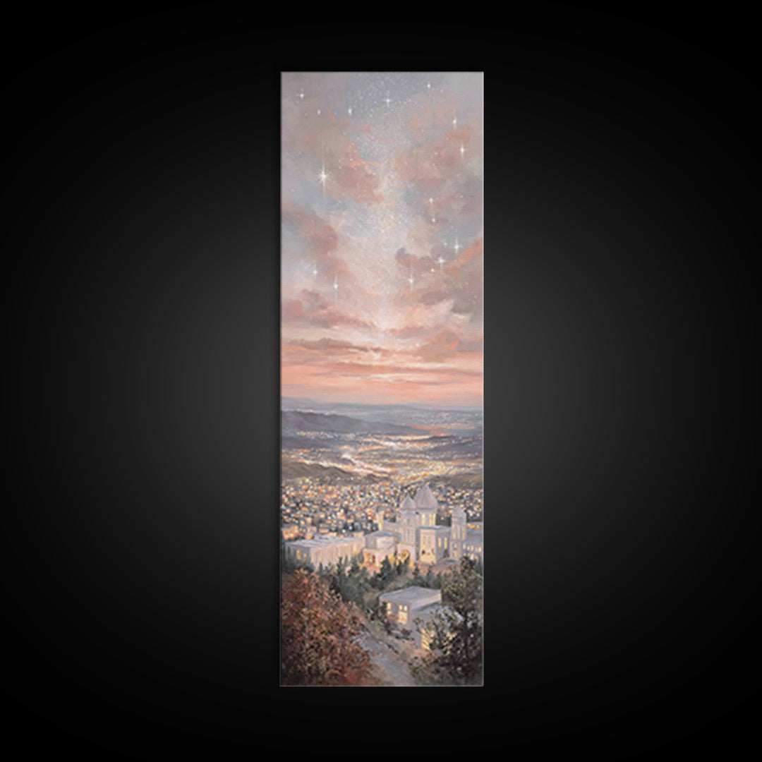 City Of Promise – Framed Canvas Print – Tall Narrow Wall Art – Christian Art Canvas – Christian Wall Art – Christmas Art – Christian Christ