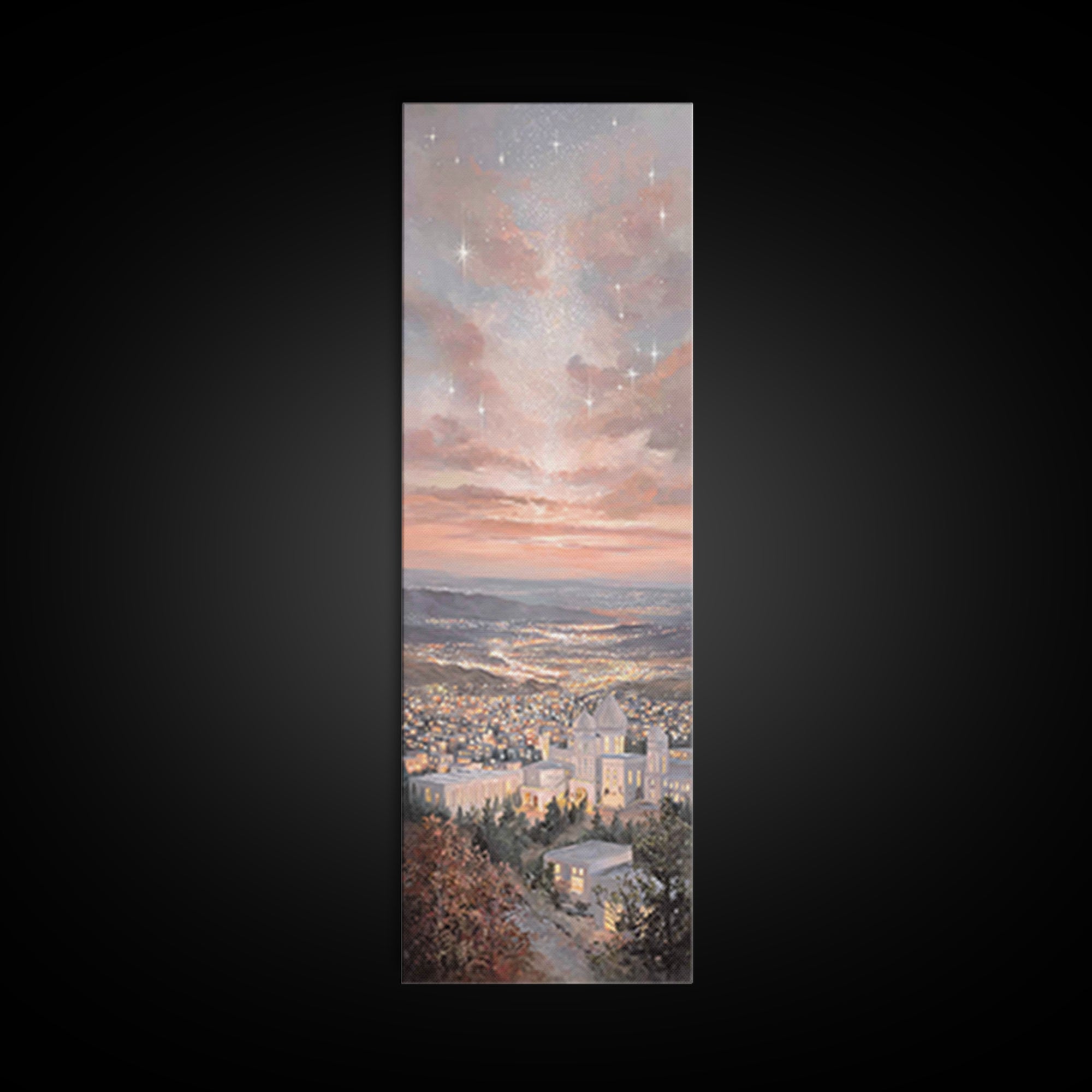 City Of Promise – Framed Canvas Print – Tall Narrow Wall Art – Christian Art Canvas – Christian Wall Art – Christmas Art – Christian Christ