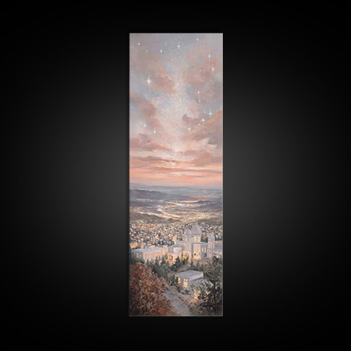 City Of Promise – Framed Canvas Print – Tall Narrow Wall Art – Christian Art Canvas – Christian Wall Art – Christmas Art – Christian Christ