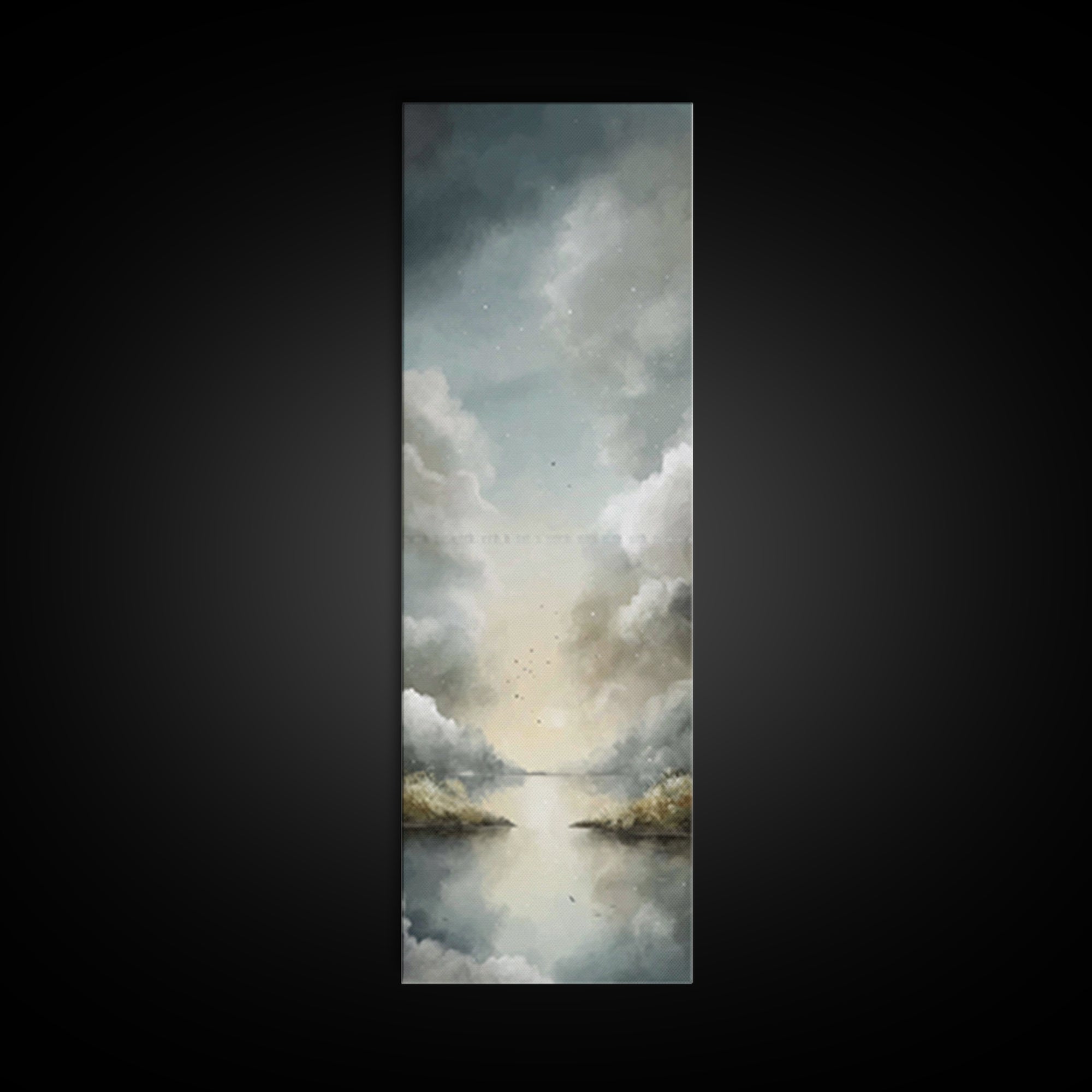 Heavenly Ascent – Framed Canvas Print – Skinny Art – Christian Wall Art – Abstract Christian Art – Christian Art Canvas – Christian Art Pri