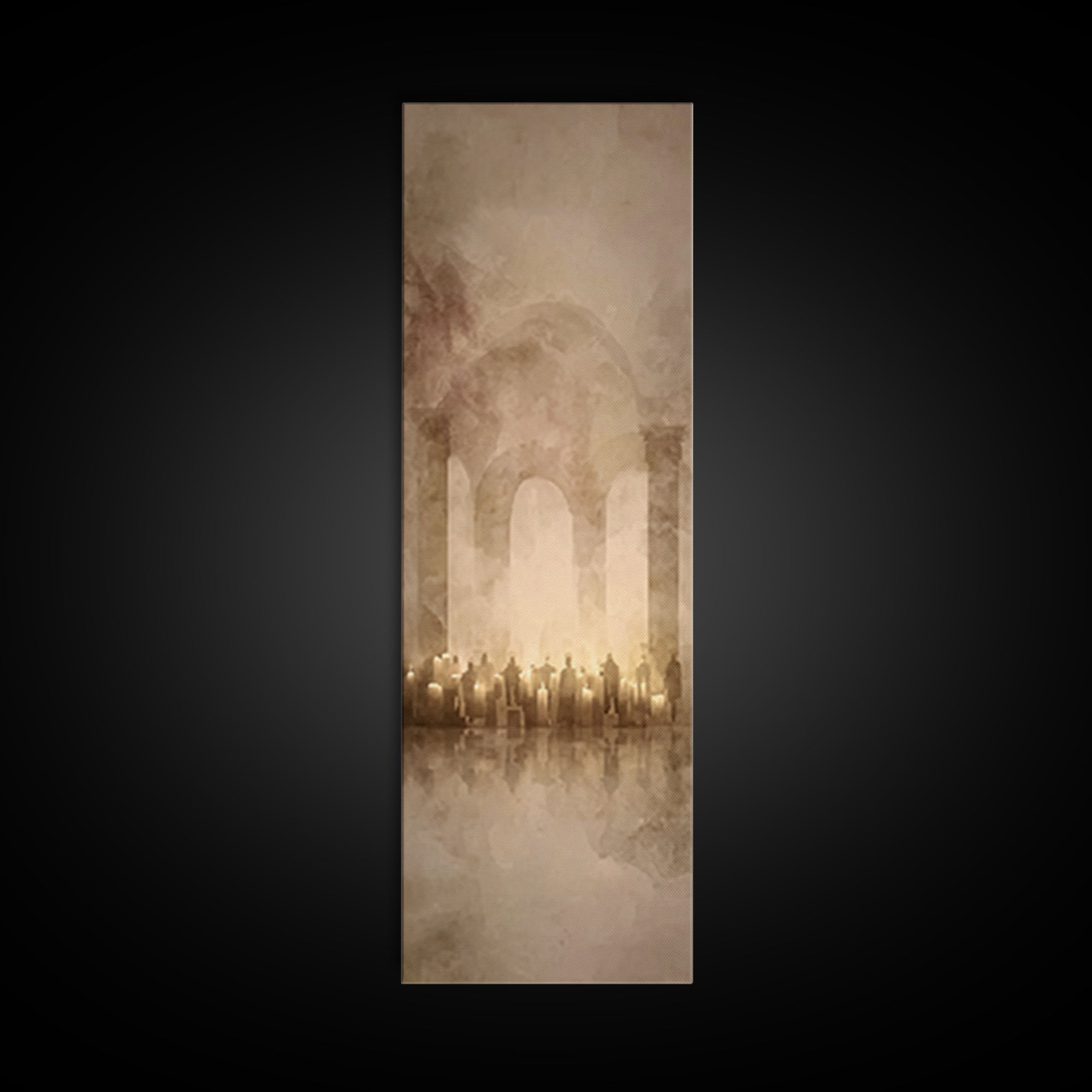 Promise Of Light – Framed Canvas Print – Tall Narrow Wall Art – Christian Painting – Christian Art Canvas – Christian Wall Art – Modern Chr
