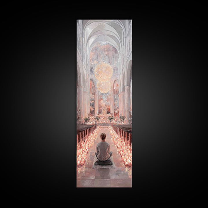 Sacred Gathering – Framed Canvas Print – Tall Narrow Wall Art – Christian Art – Christian Wall Art – Christian Art Canvas – Subtle Christia