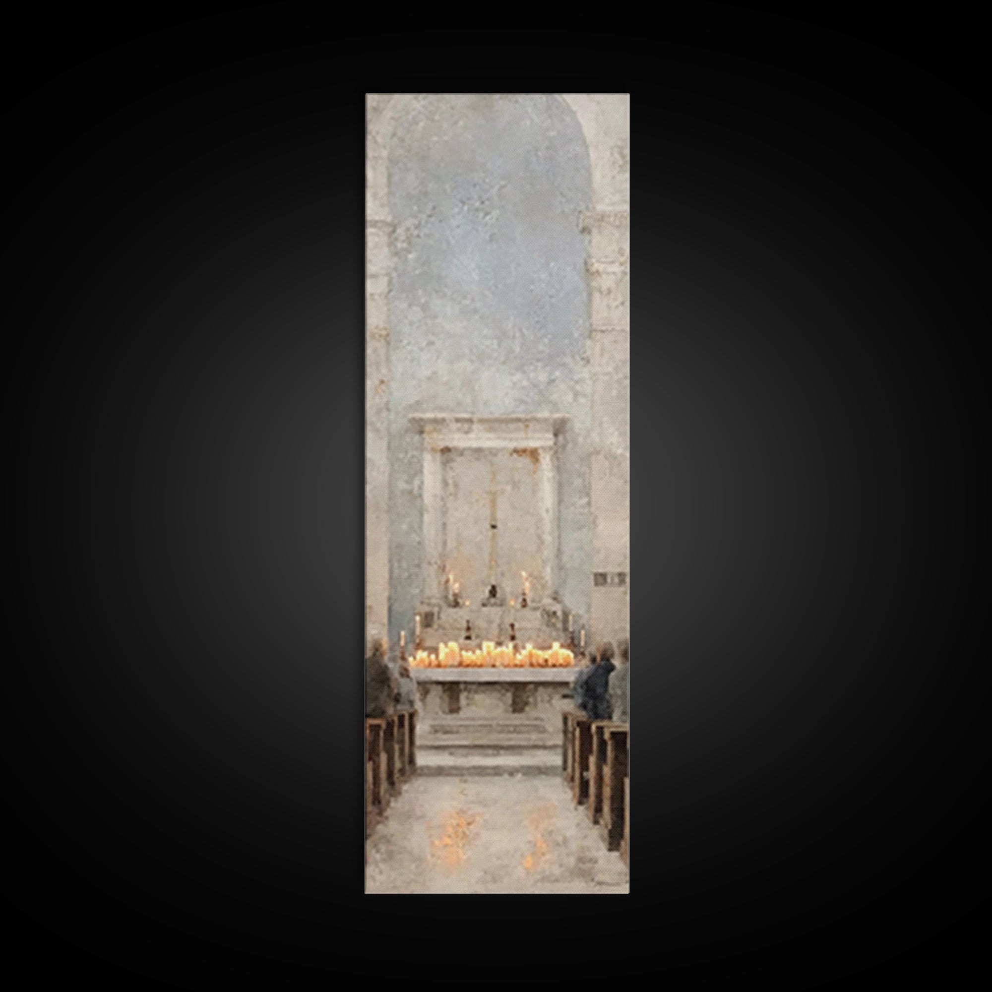 Cathedral Prayer – Framed Canvas Print – Narrow Art – Christian Art Canvas – Christian Wall Art – Christian Art Print – Christian Gift Idea