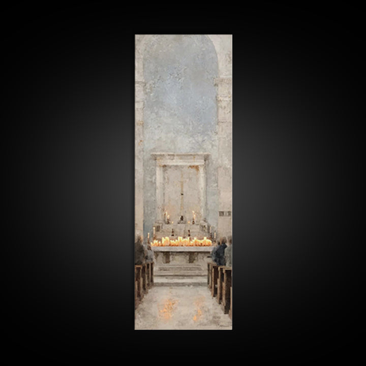 Cathedral Prayer – Framed Canvas Print – Narrow Art – Christian Art Canvas – Christian Wall Art – Christian Art Print – Christian Gift Idea