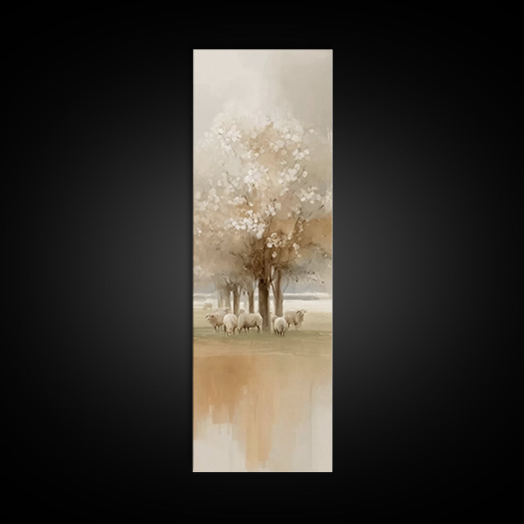 Fields Of Promise – Framed Canvas Print – Christian Art Canvas – Jesus Painting – Christian Wall Art – Tall Narrow Wall Art