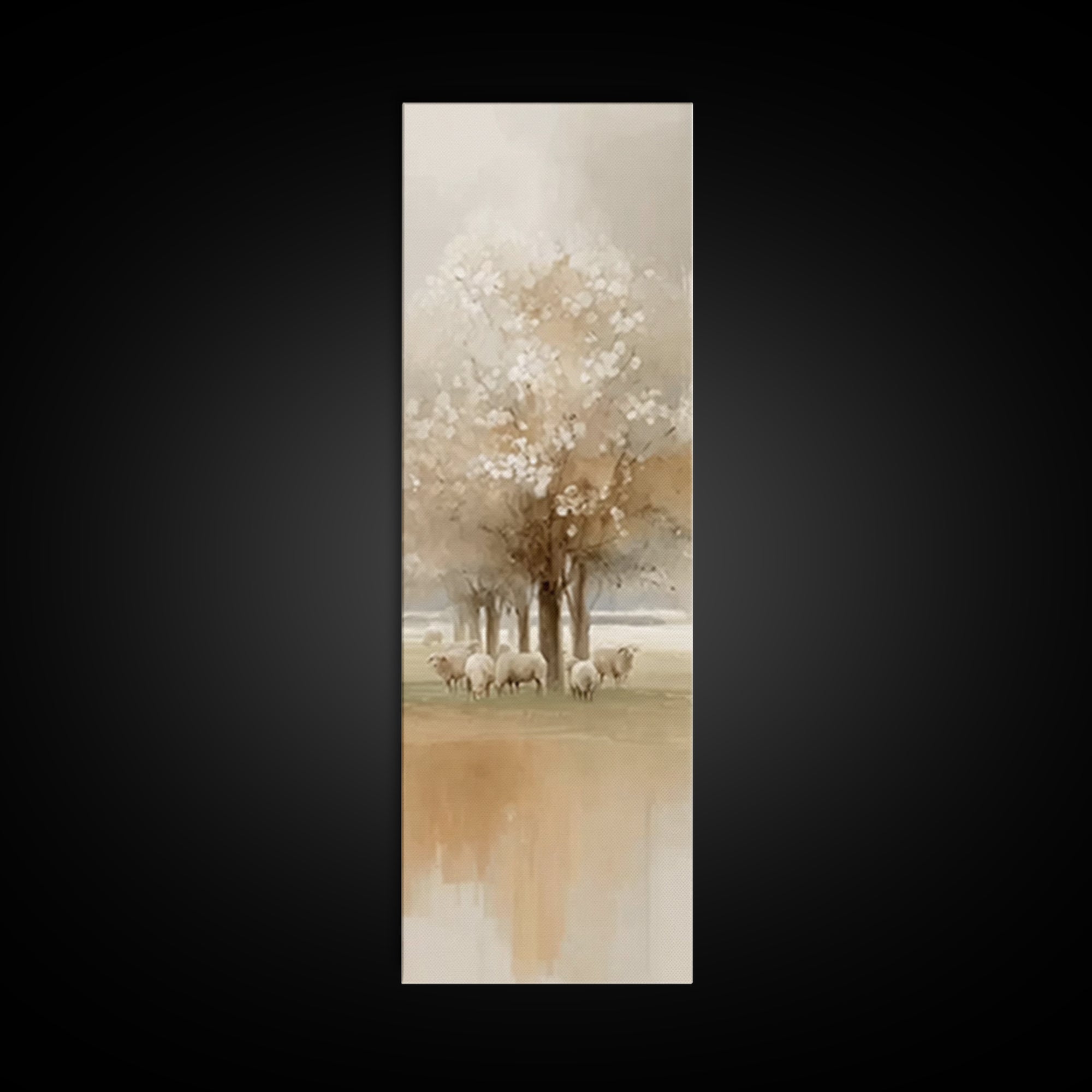Fields Of Promise – Framed Canvas Print – Christian Art Canvas – Jesus Painting – Christian Wall Art – Tall Narrow Wall Art