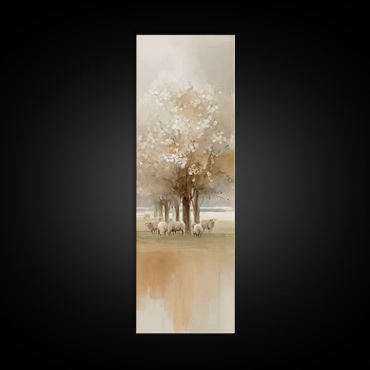 Fields Of Promise – Framed Canvas Print – Christian Art Canvas – Jesus Painting – Christian Wall Art – Tall Narrow Wall Art